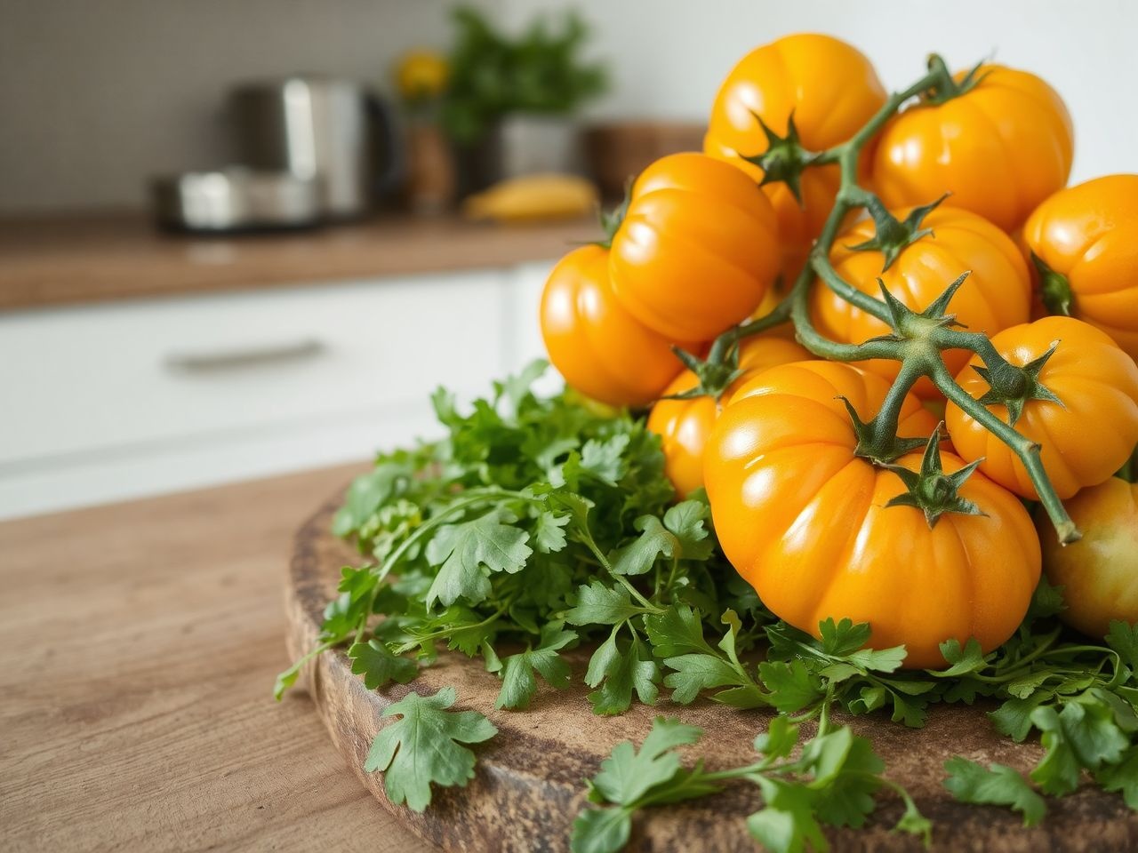 A sárga paradicsom színesíti és frissíti a modern ételeket.