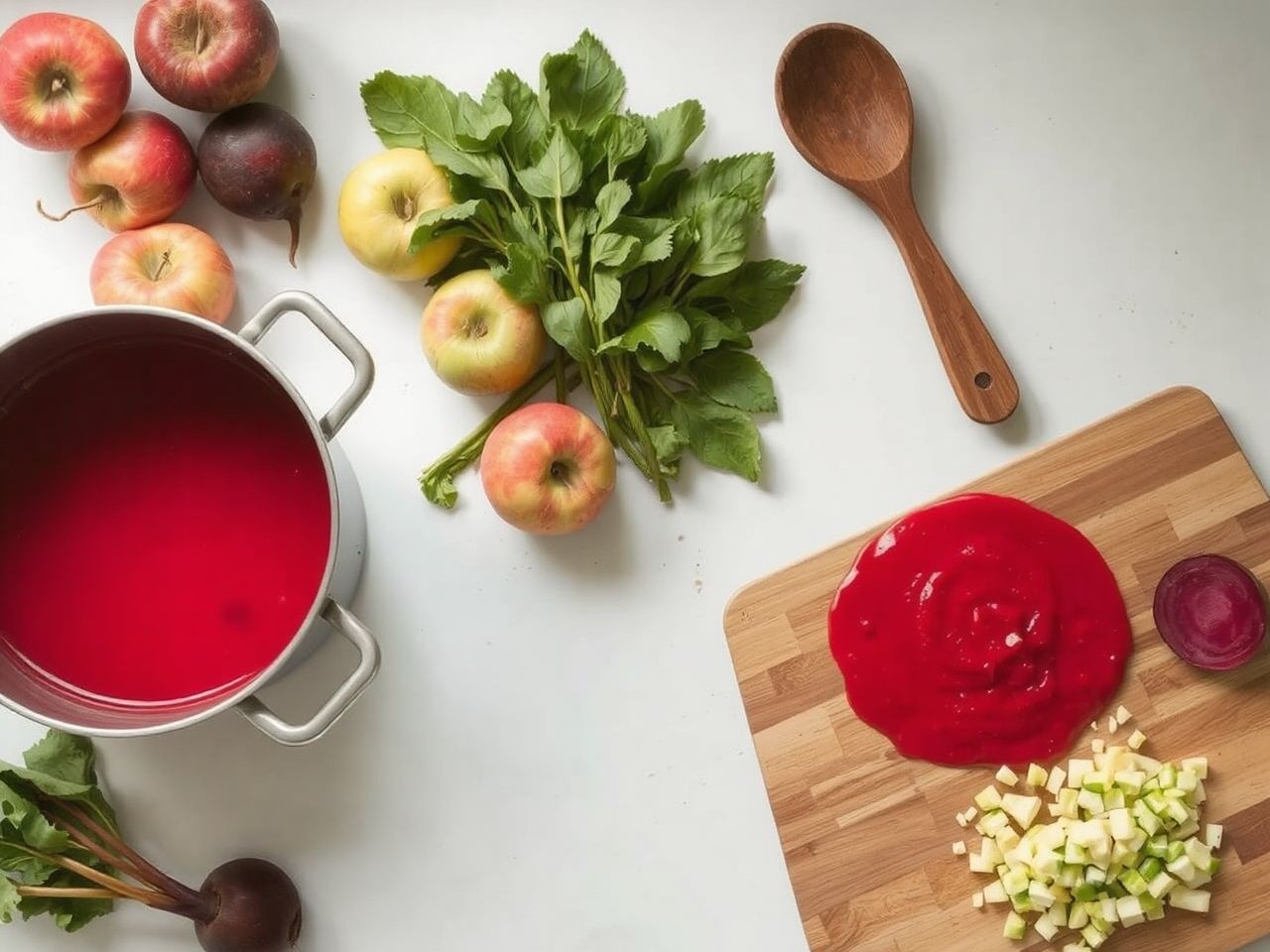 Az almás céklaleves frissítően édes-savanykás ízével kápráztat.