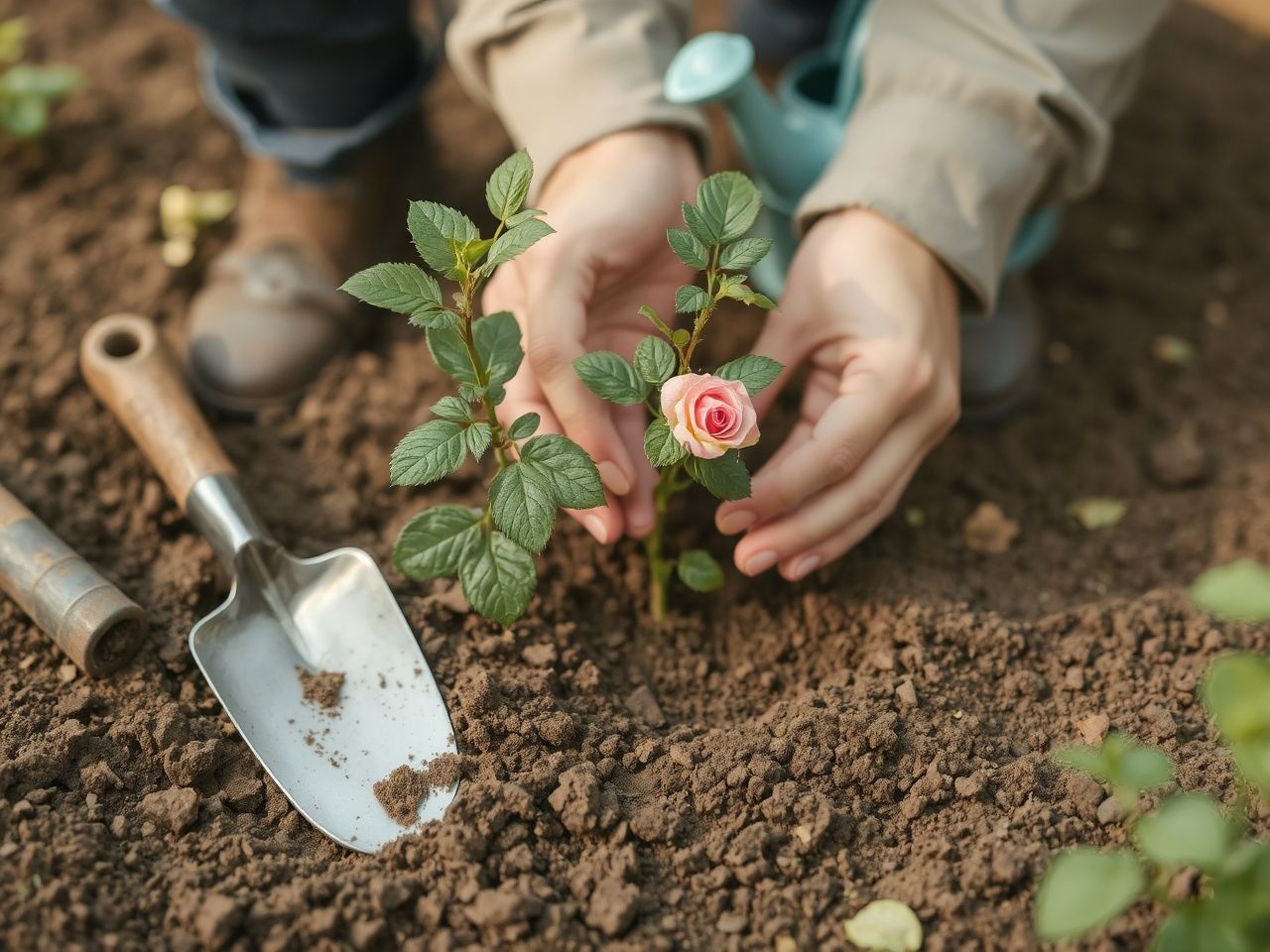 Az ültetés alapozza meg a csüngő rózsafa egészséges növekedését.