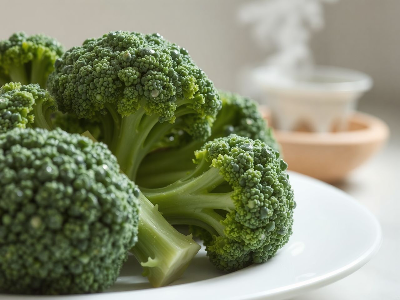 A párolt brokkoli magasabb szulfafán-tartalommal támogatja az immunrendszert.