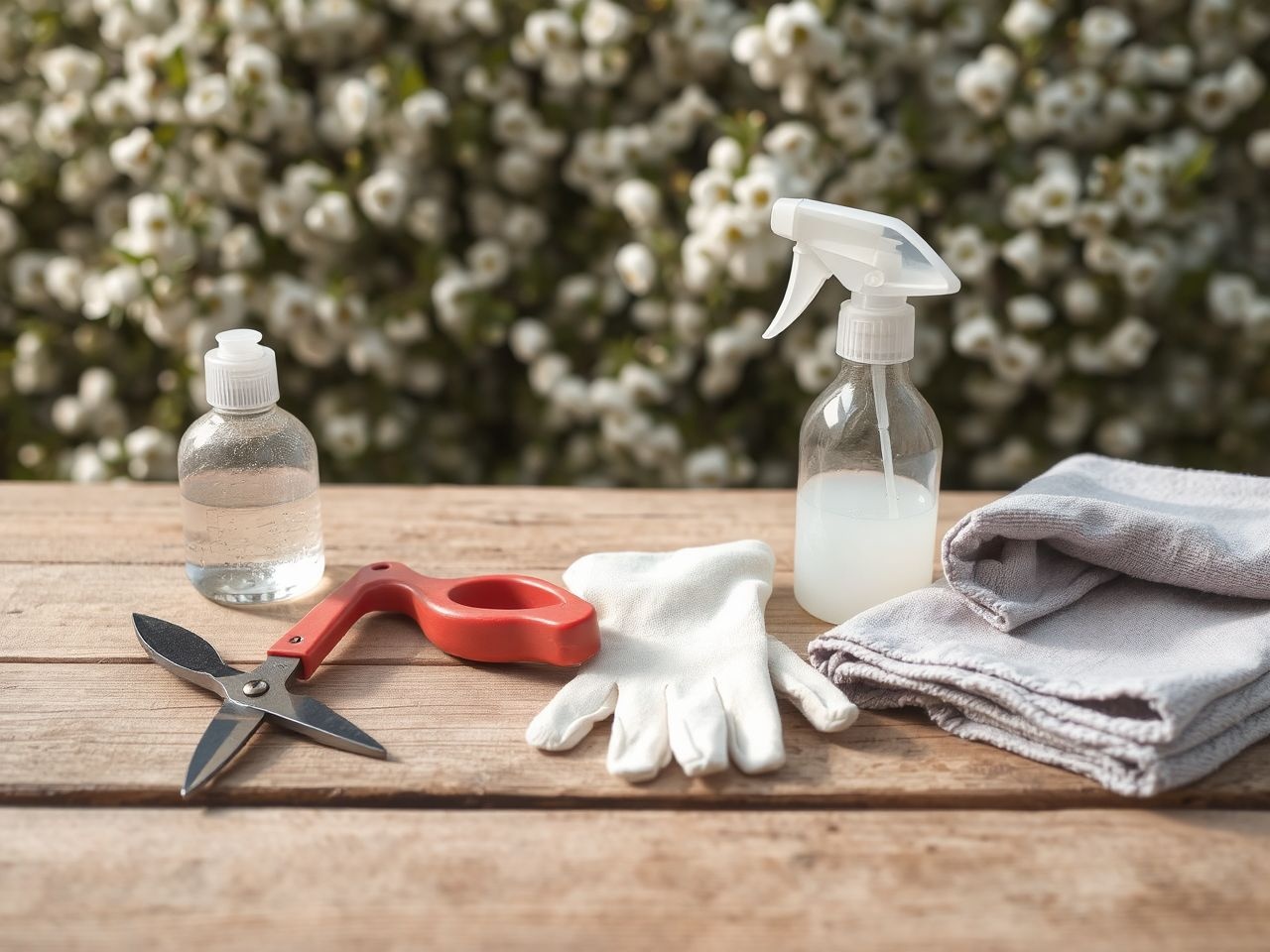 Metszés előtt fertőtlenítsük az eszközöket betegségek elkerülésére.