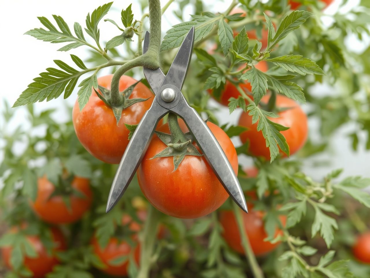 A paradicsom helyes kacsolása növeli a terméshozamot és egészséget.