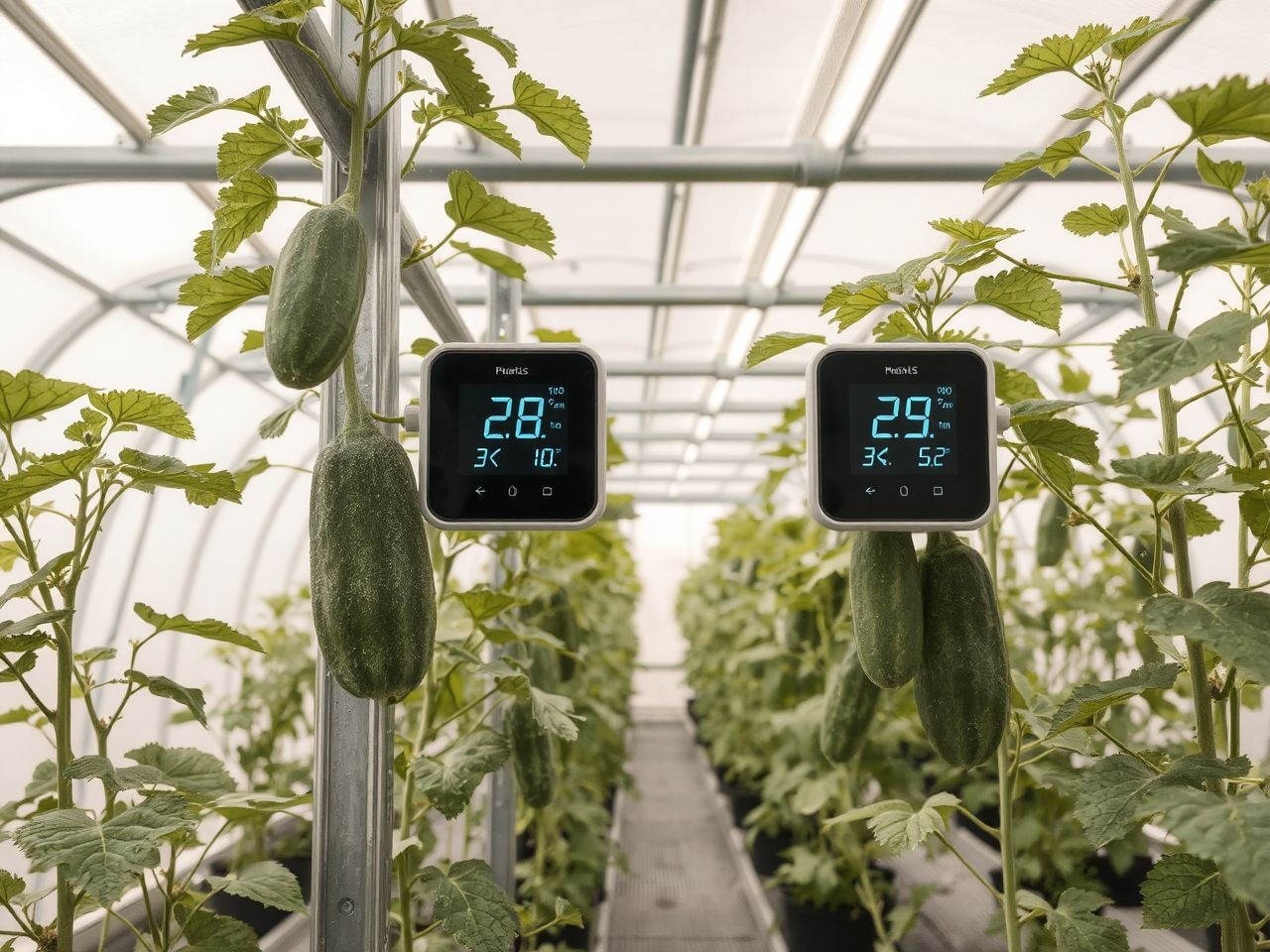 Az optimális páratartalom megakadályozza az uborka levélbetegségeit.