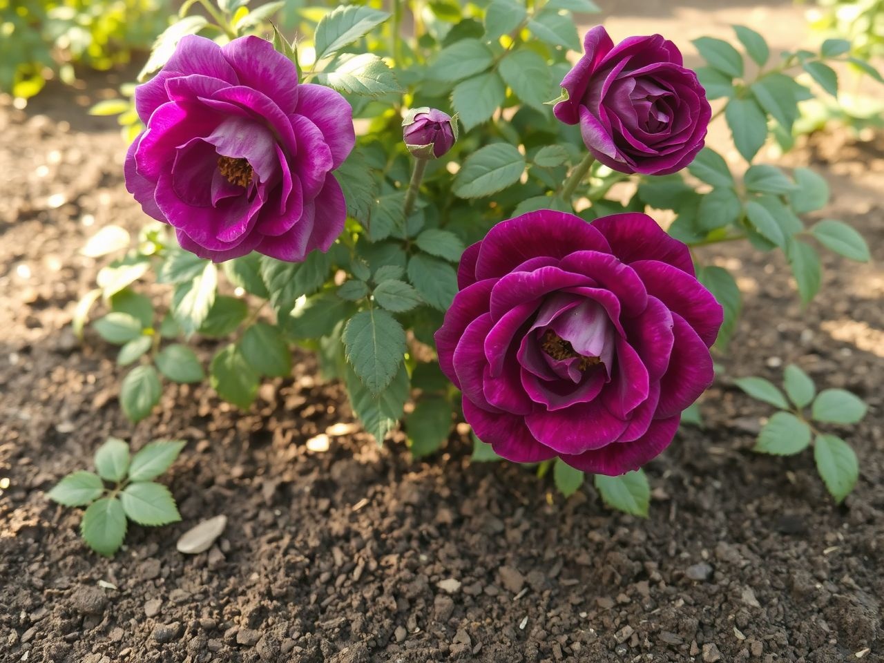 A Charles de Mills rózsa napos, jó vízelvezetésű helyet igényel.