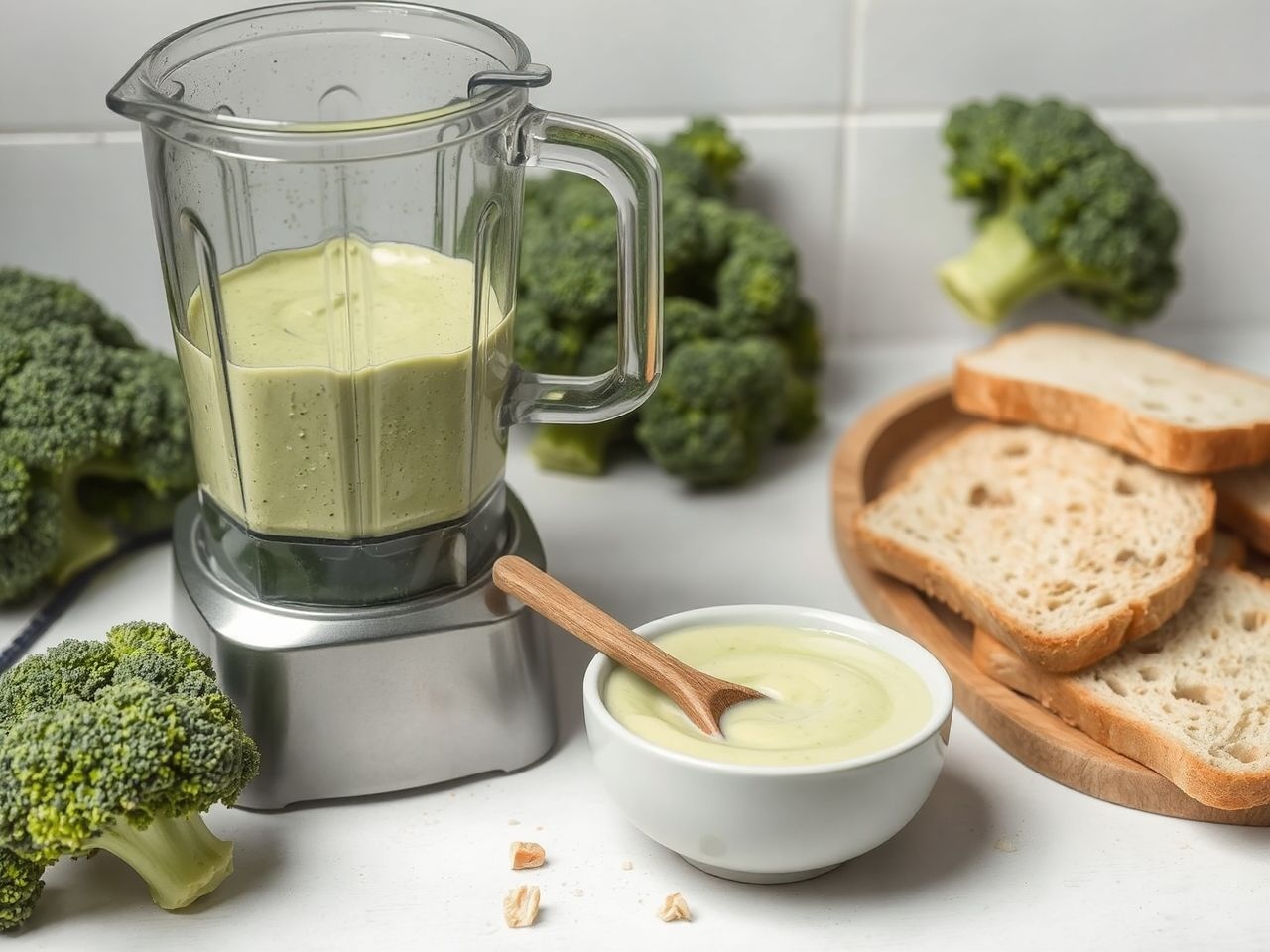 A krémes brokkolikrém titka a fokozatos összetevőkeverés.
