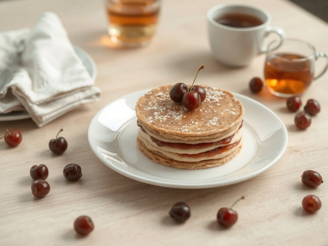 A kekszes-meggyes sütemény tökéletes nyári családi összejövetelekre.