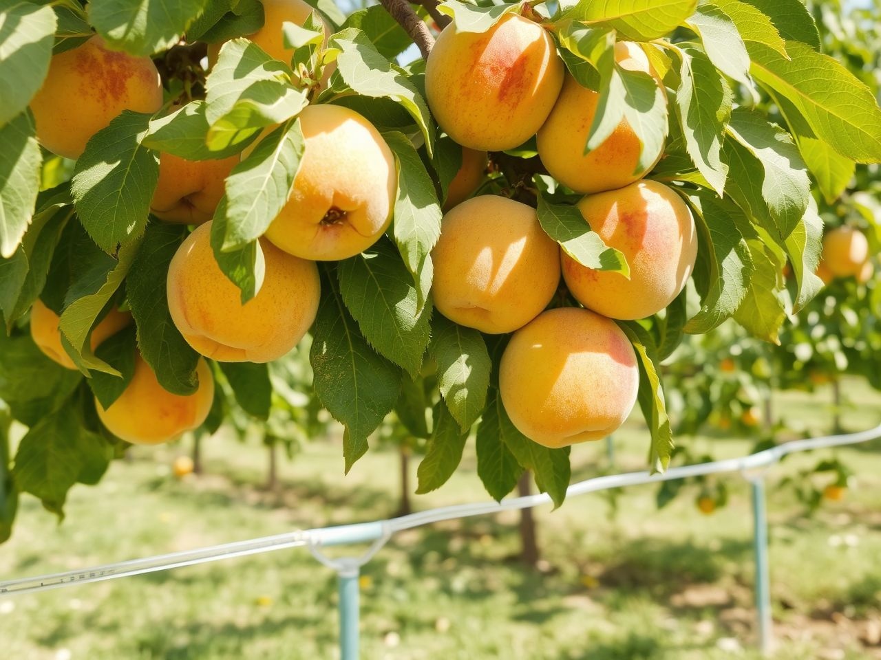 Az optimális öntözés növeli a Suncrest őszibarack termésminőségét.