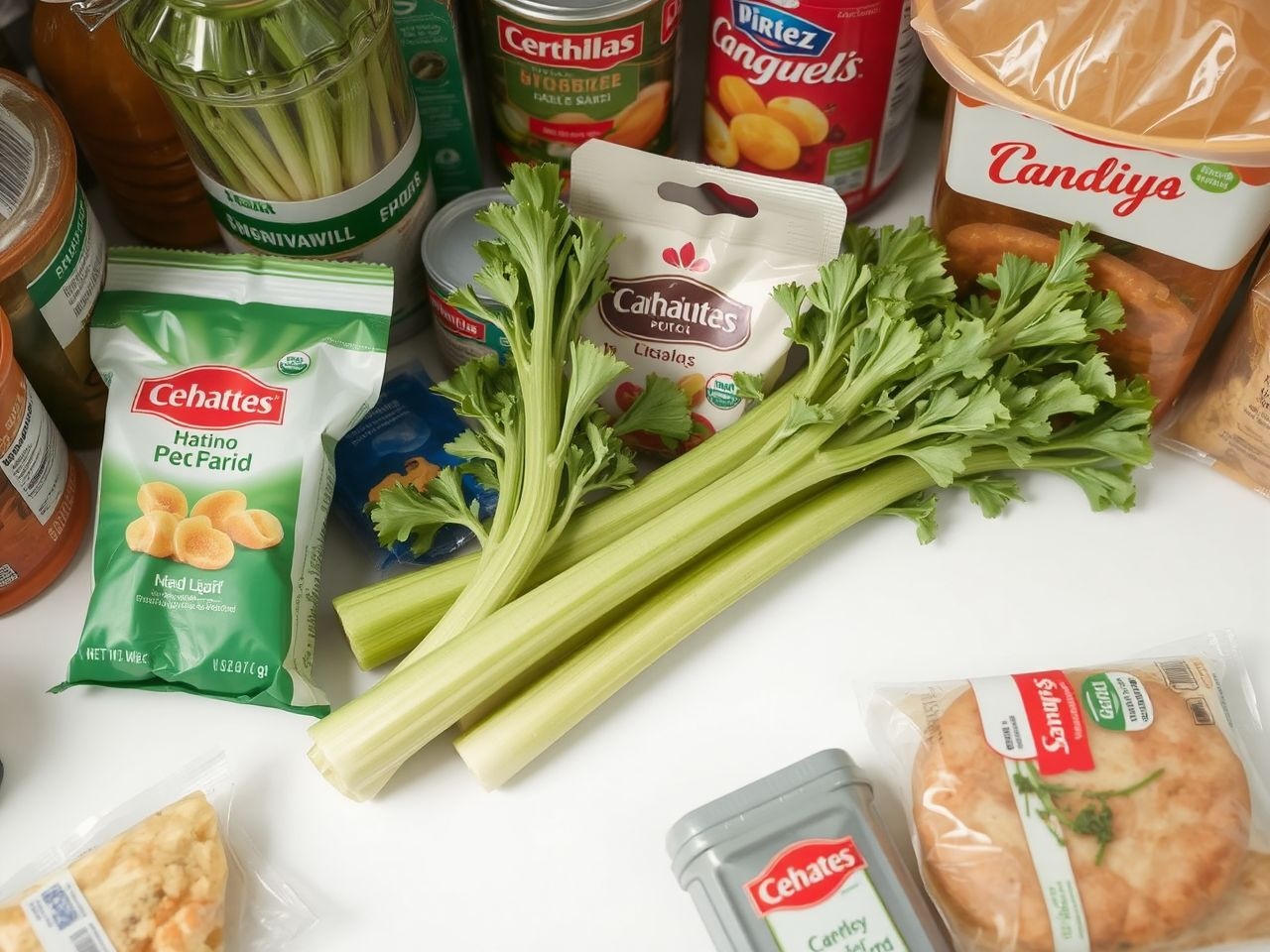 A zeller rejtett hozzávalóként gyakran előfordul feldolgozott ételekben.