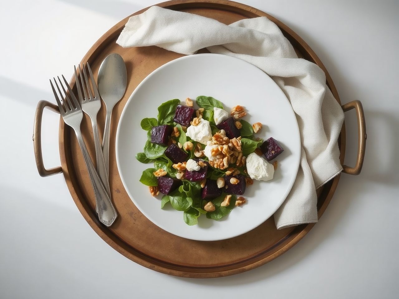 Az aranymetszés szerint tálalva még elegánsabb a saláta.