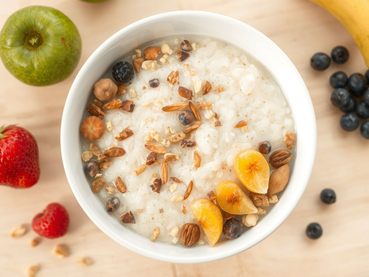 A rizskásához fűszerek és gyümölcsök végtelen variációja illik.