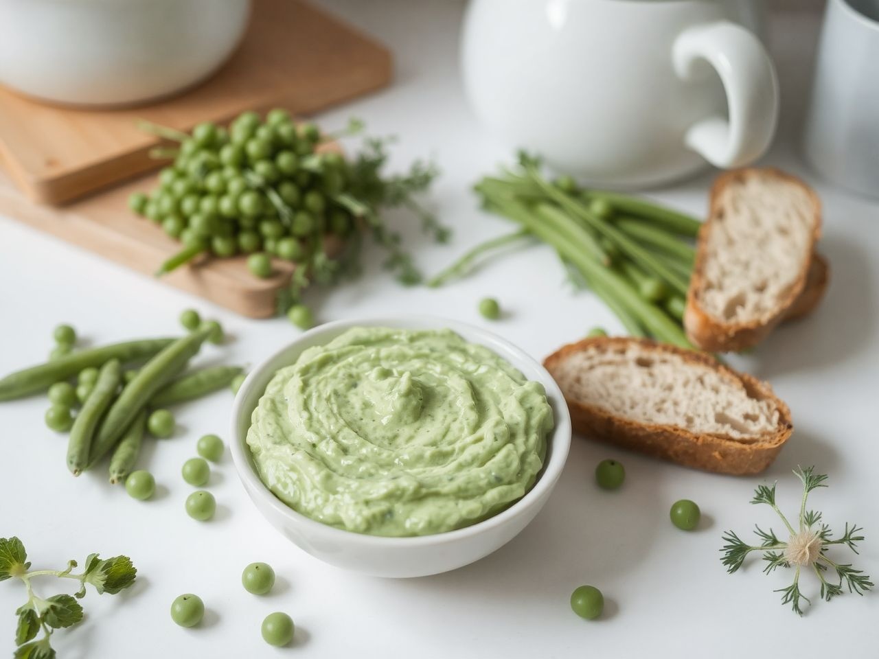 A zöldborsókrém az ázsiai konyhában is népszerű alapanyag.