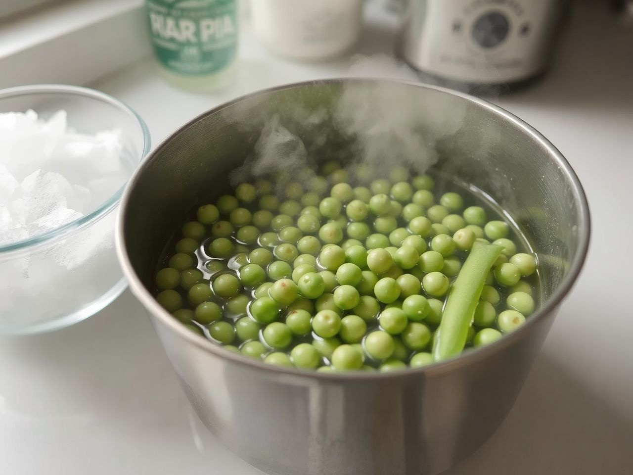 A blansírozás megőrzi a zöldborsó színét és tápanyagait.