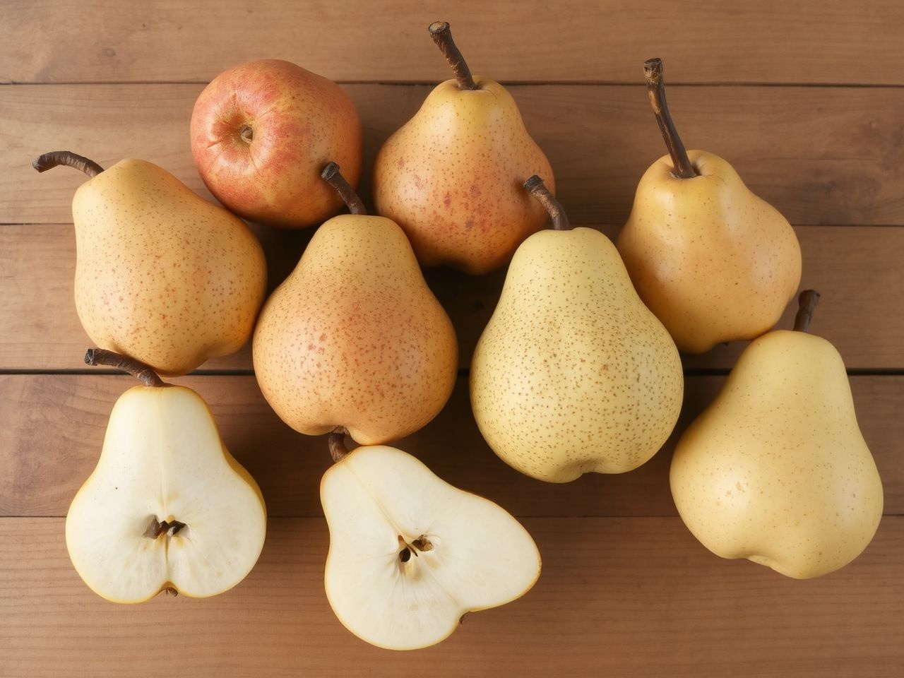 A Conference körte vastag héjú, édesebb, mint a Williams.