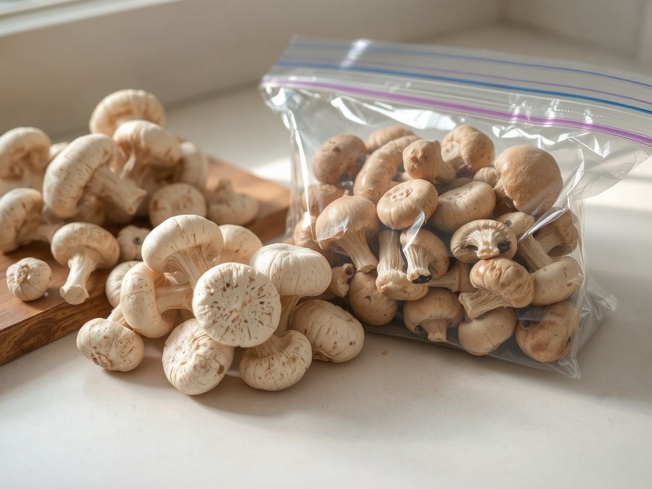 A gomba fagyasztása megőrzi tápanyagait és frissességét hosszabb ideig.