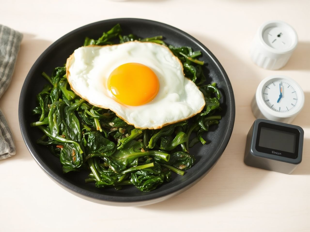 A párolt spenót gyorsan elkészül, ideális rohanó napokra.