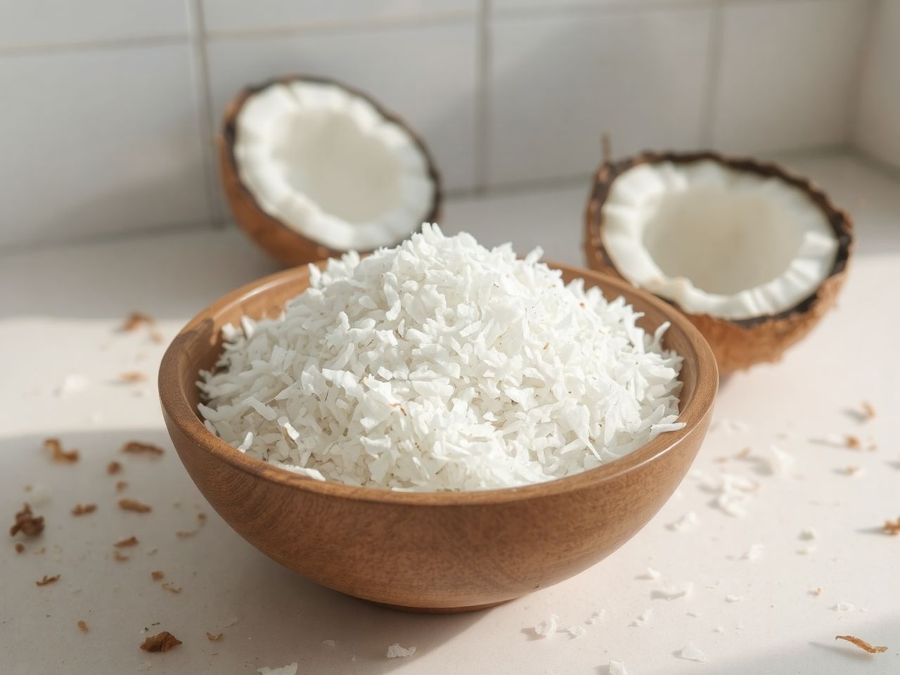 A kókuszreszelék különleges illatot és textúrát ad süteményeknek.