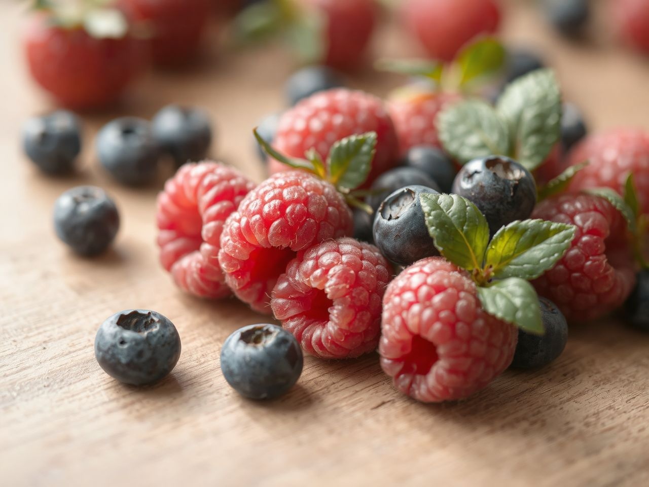 A málna és áfonya zamata frissességet és édességet ötvöz.