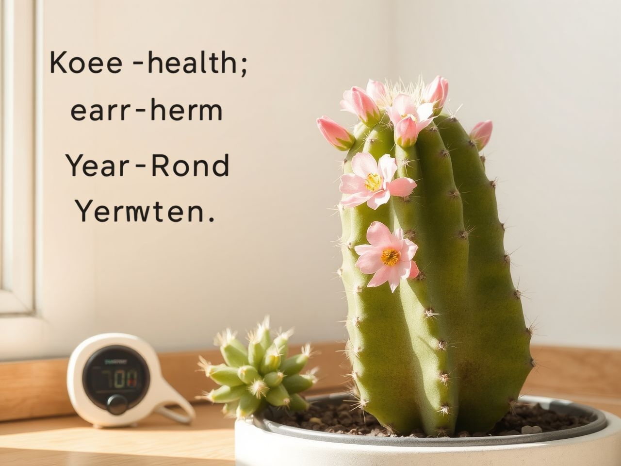 A kukackaktusz 15-25°C között fejlődik optimálisan egész évben.