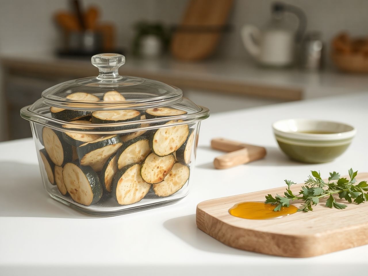 A sült cukkinit légmentesen zárva hűtőben 3 napig tárold.