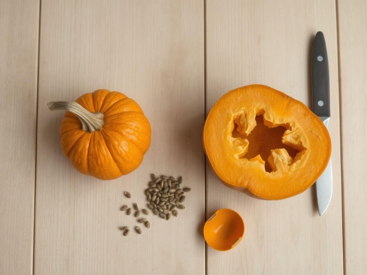 A sütőtökfaragás alapja a pontos tervezés és éles kés használata.