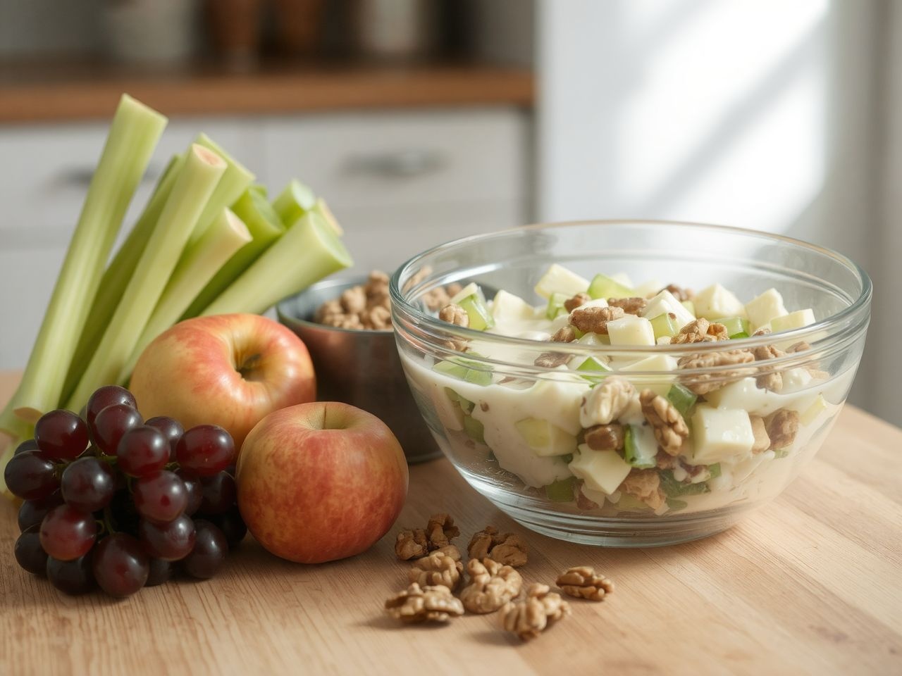 A tökéletes Waldorf saláta titka a friss alma és dió.
