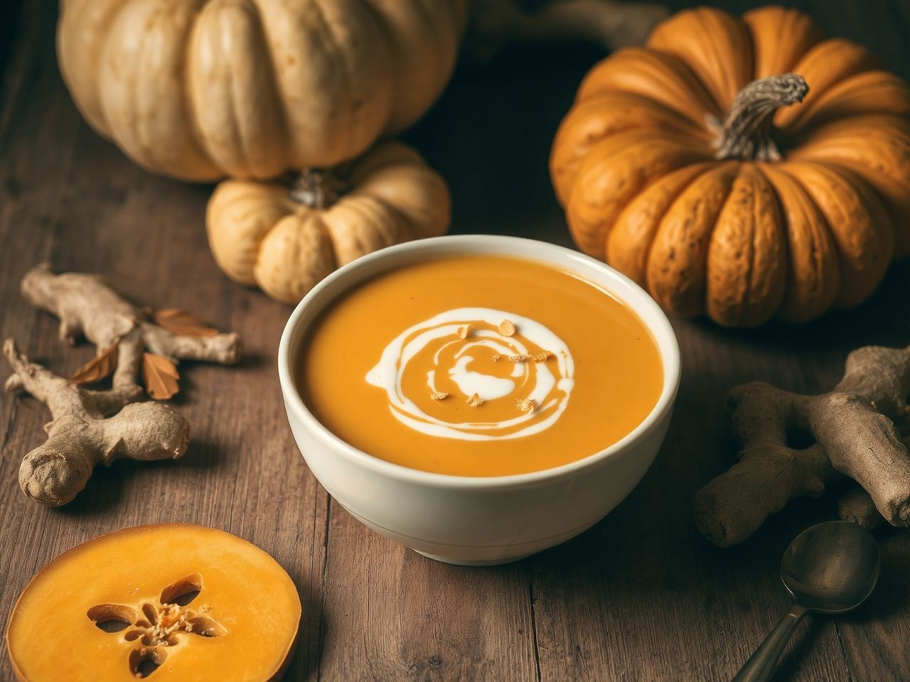 A klasszikus gyömbéres sütőtökkrémleves ízletes, egészséges őszi fogás.