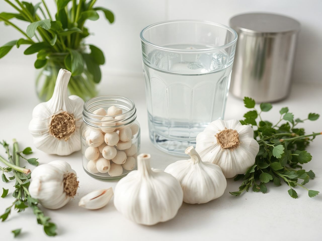 A fokhagyma kapszula támogatja a bélflóra egyensúlyát és emésztést.