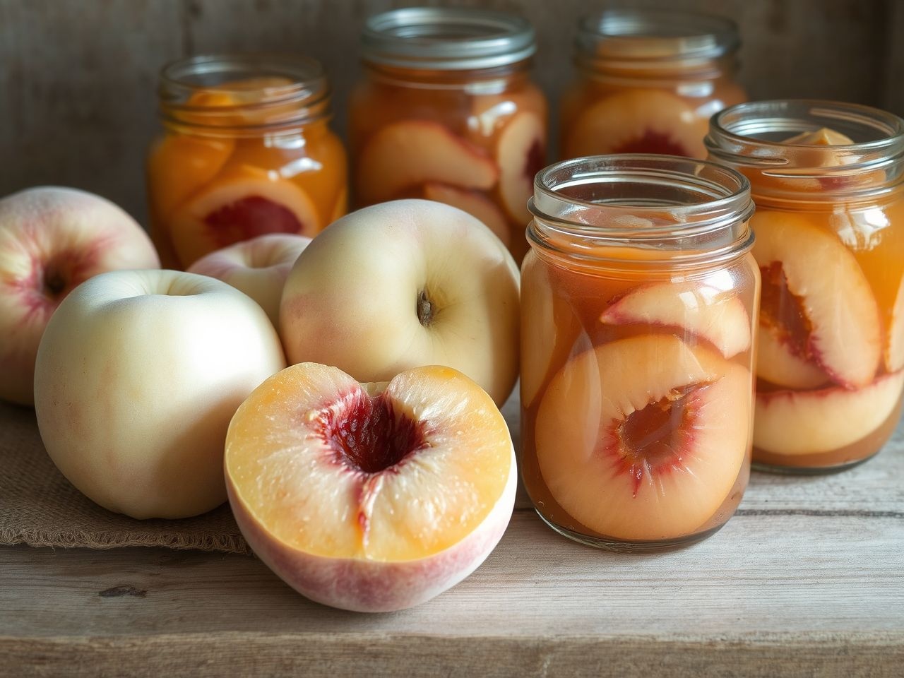 A befőzés megőrzi a nyár friss őszibarack ízeit egész évben.