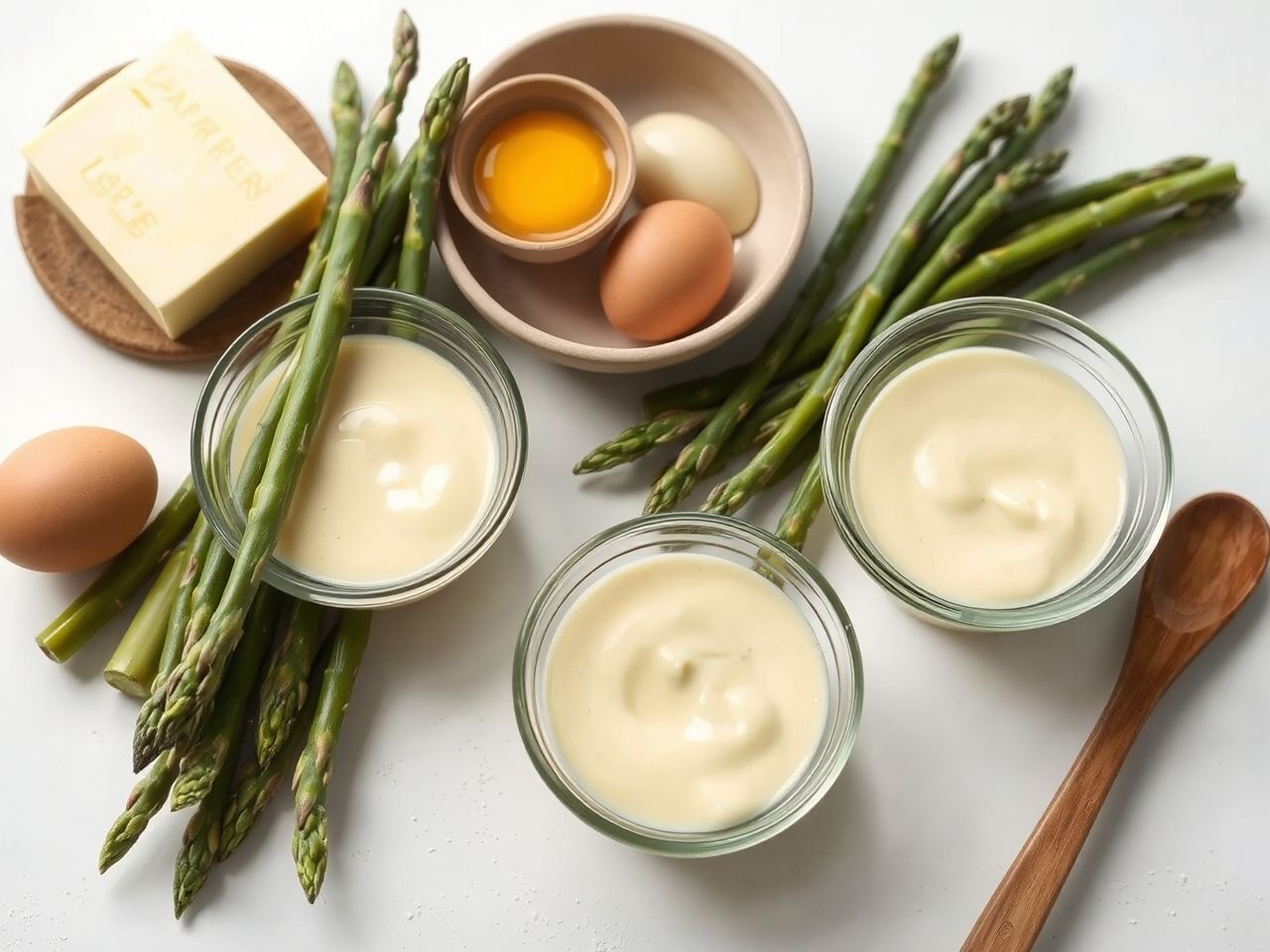 A besamel és hollandi mártás teszi krémessé a rakott spárgát.