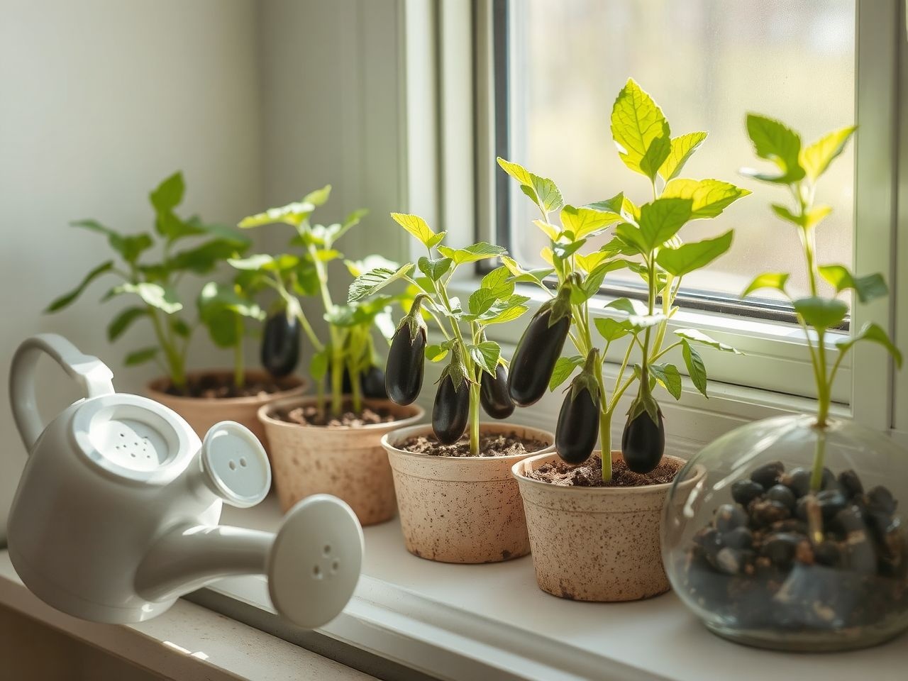 Az edzés segít a padlizsánnak alkalmazkodni a kültéri környezethez.