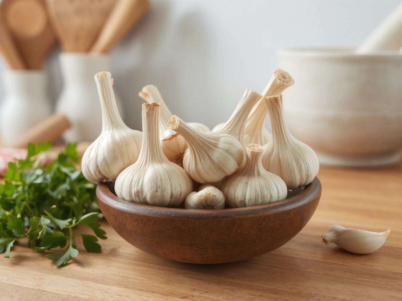 A fokhagyma gerezdeit szellős, hűvös helyen tárold hosszú ideig.