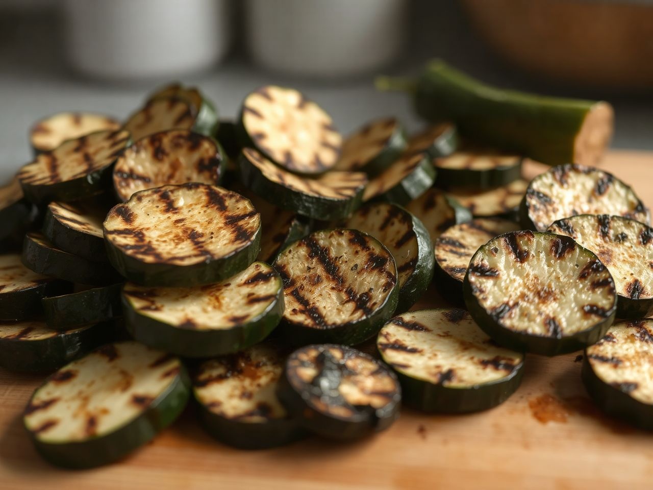 A túl vastag szeletek megnehezítik a cukkini egyenletes grillezését.