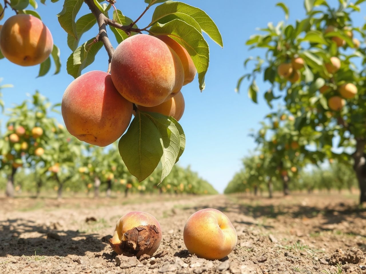Fontos a túlöntözés elkerülése a Sunbeam őszibaracknál.