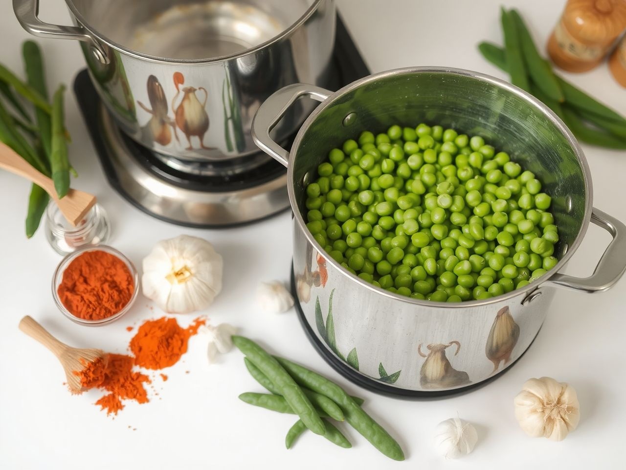 A túl főzött borsó elveszíti friss ízét és állagát.