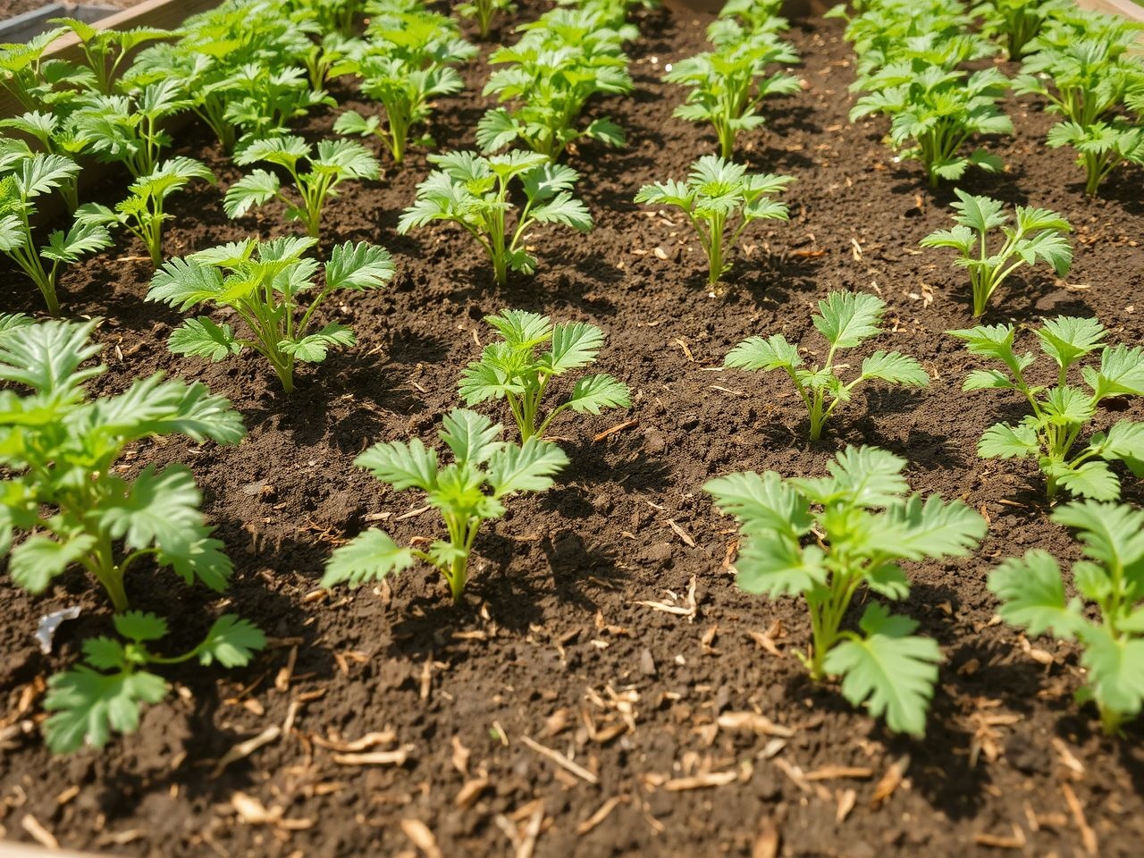 A mulcsozás visszatartja a gyomokat és megőrzi a nedvességet.