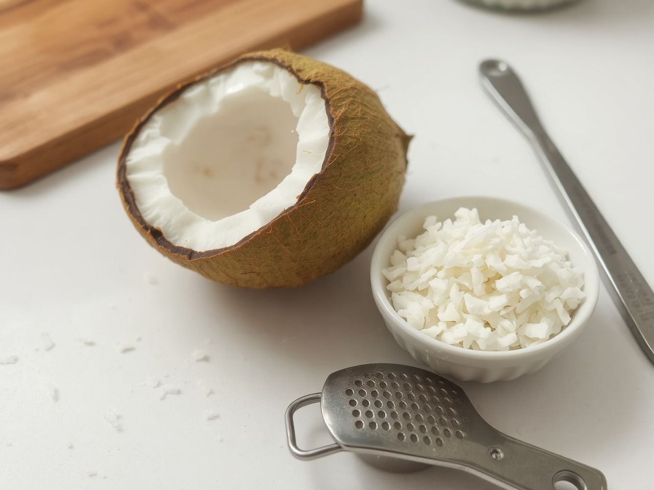 Frissen reszelt kókusz ízletesebb és illatosabb süteményekhez.