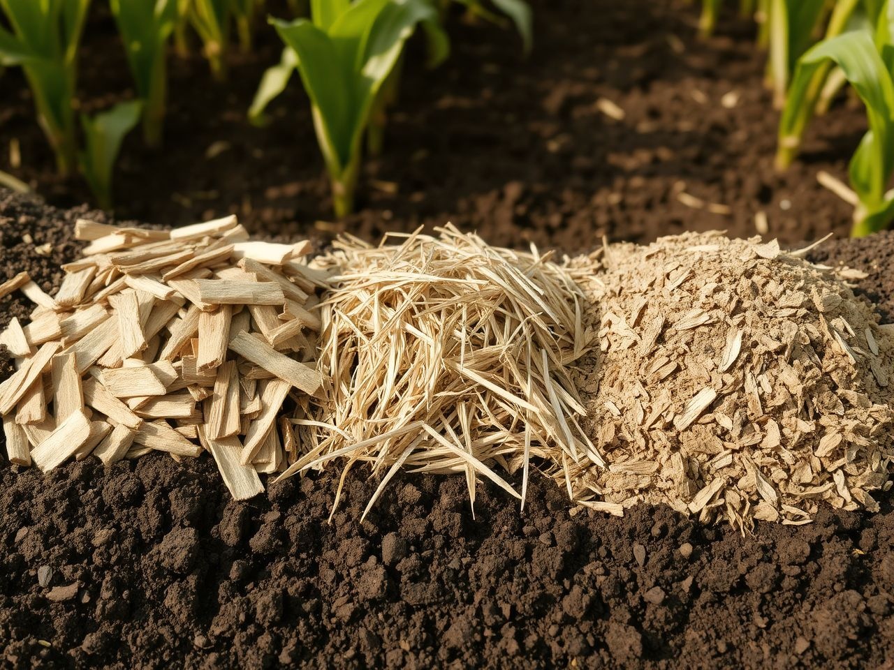 A megfelelő mulcsanyag növeli a talaj nedvességtartalmát és csökkenti a gyomokat.