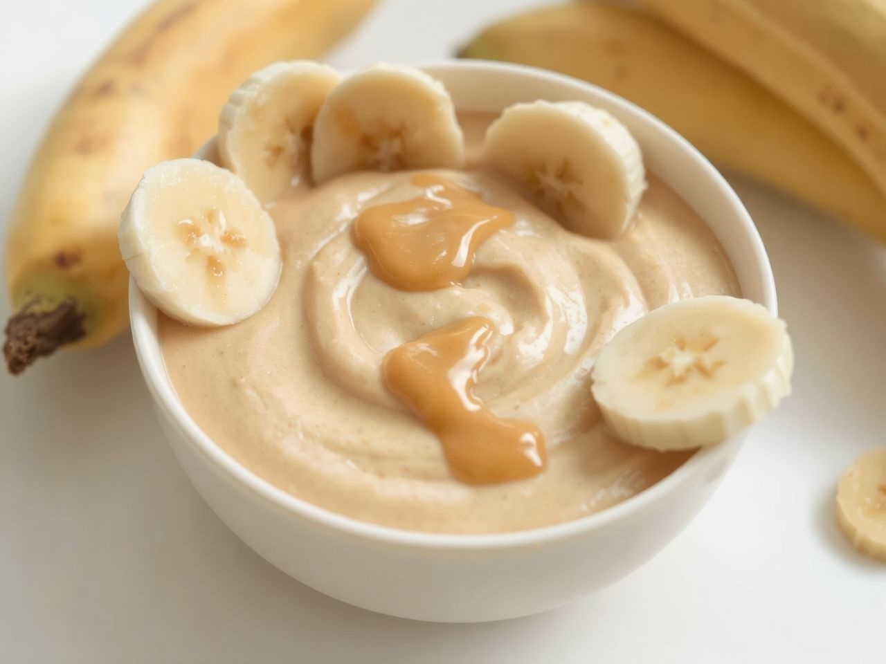 A banán és mogyoróvaj tökéletes kombináció édes desszertekhez.