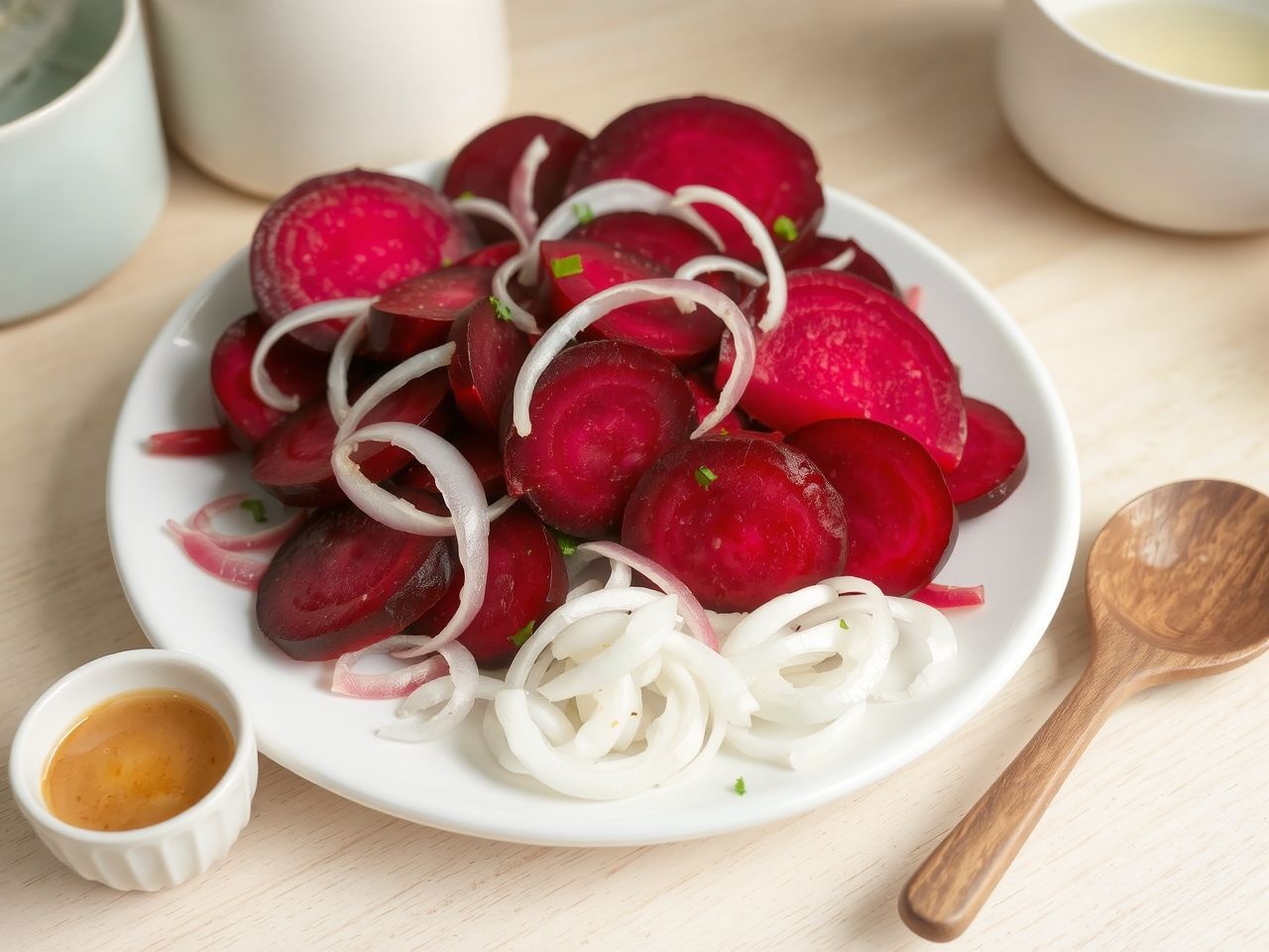 A hagymás céklasaláta savanykás íze frissítő nyári fogás.