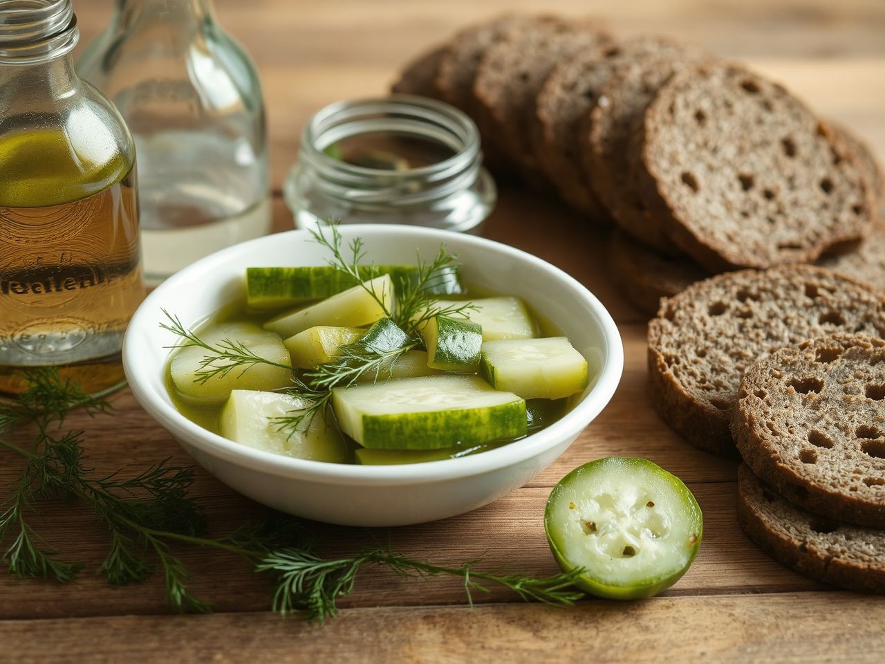 A kapros-ecetes uborka kiváló húsételekhez és hidegtálakhoz.