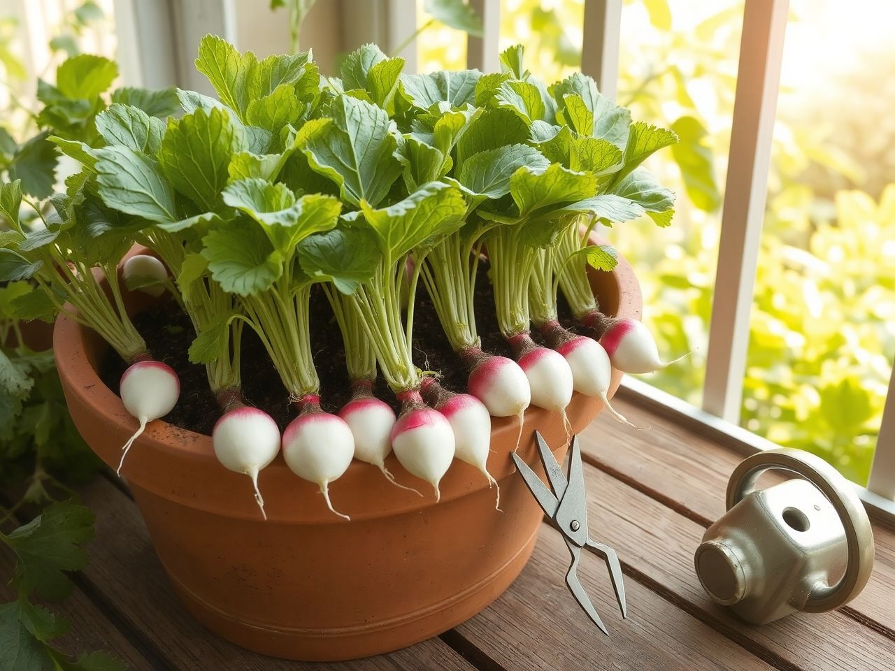 A ritkítás elősegíti a retkek gyorsabb fejlődését.