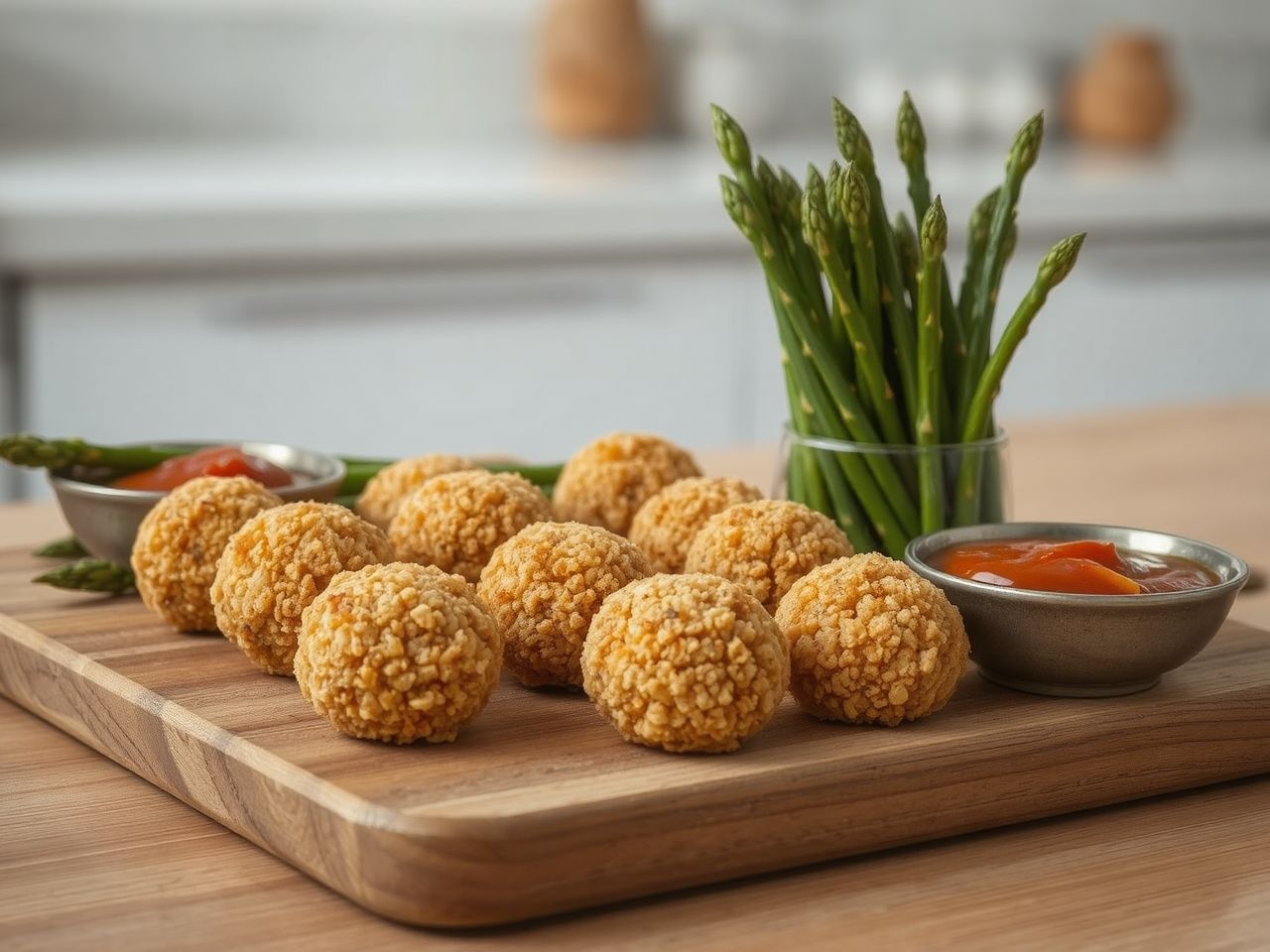 A spárgás arancini ropogós kívül, krémes belül.