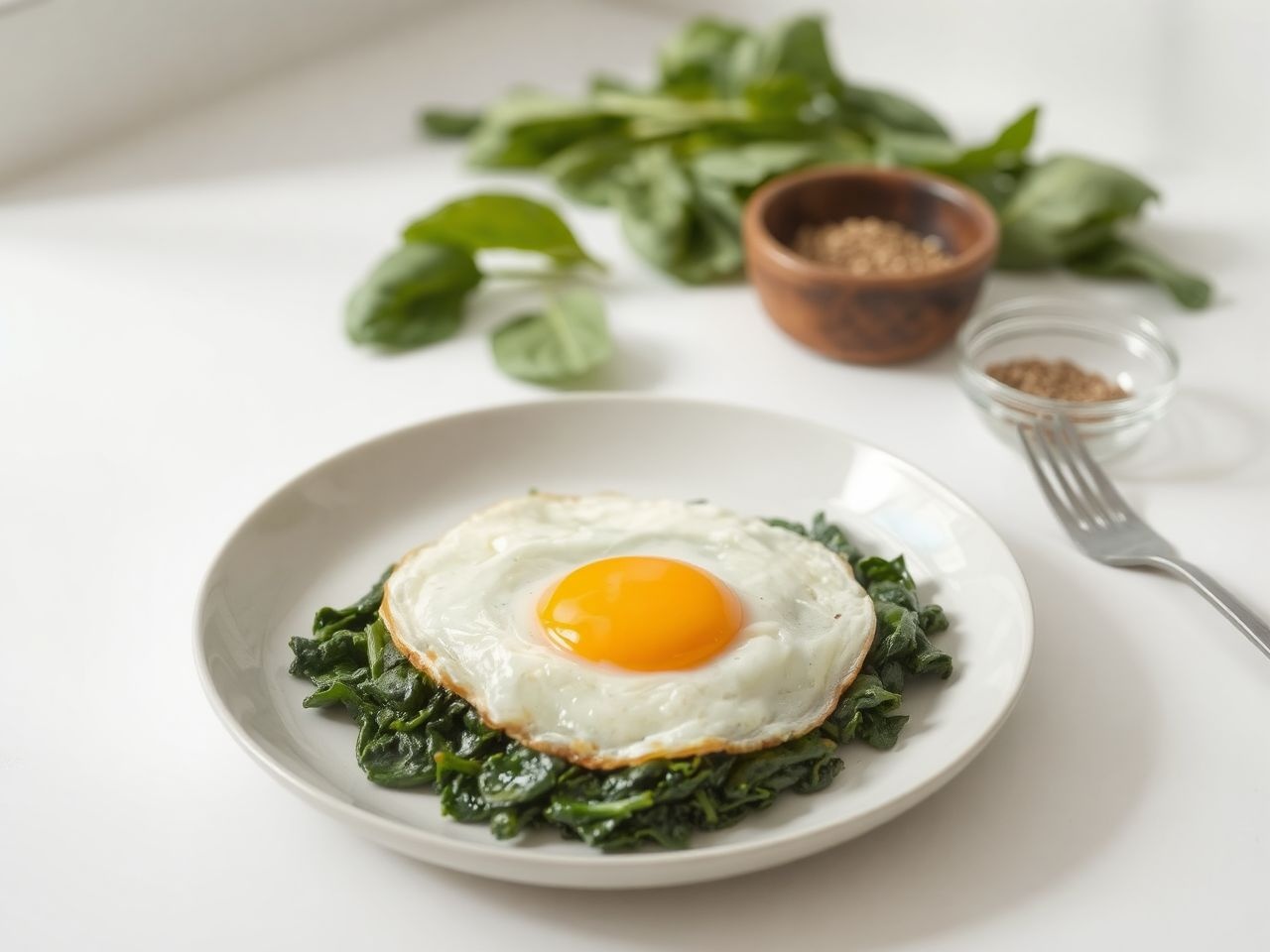 A spenót és tojás tápláló kombináció egész napra ideális.