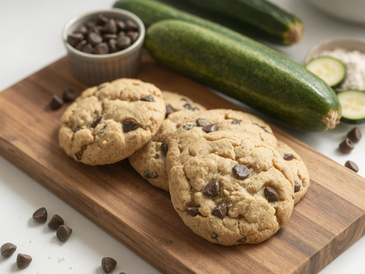 A cukkiniből nyert nedvesség teszi a kekszet omlóssá.