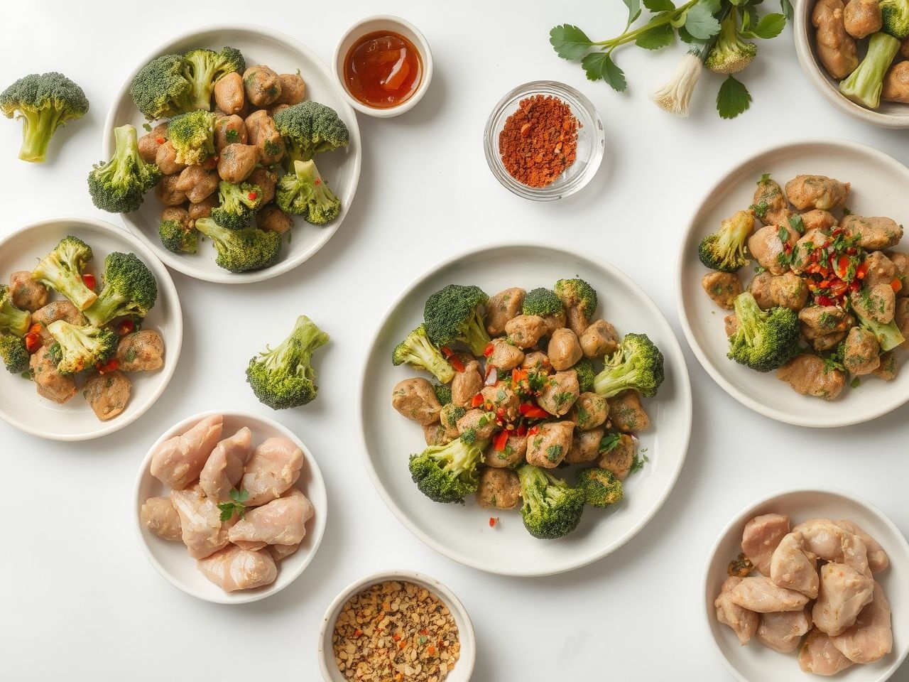 A brokkolis csirkemáj ízvilágát fűszeres, pikáns variációk gazdagítják.