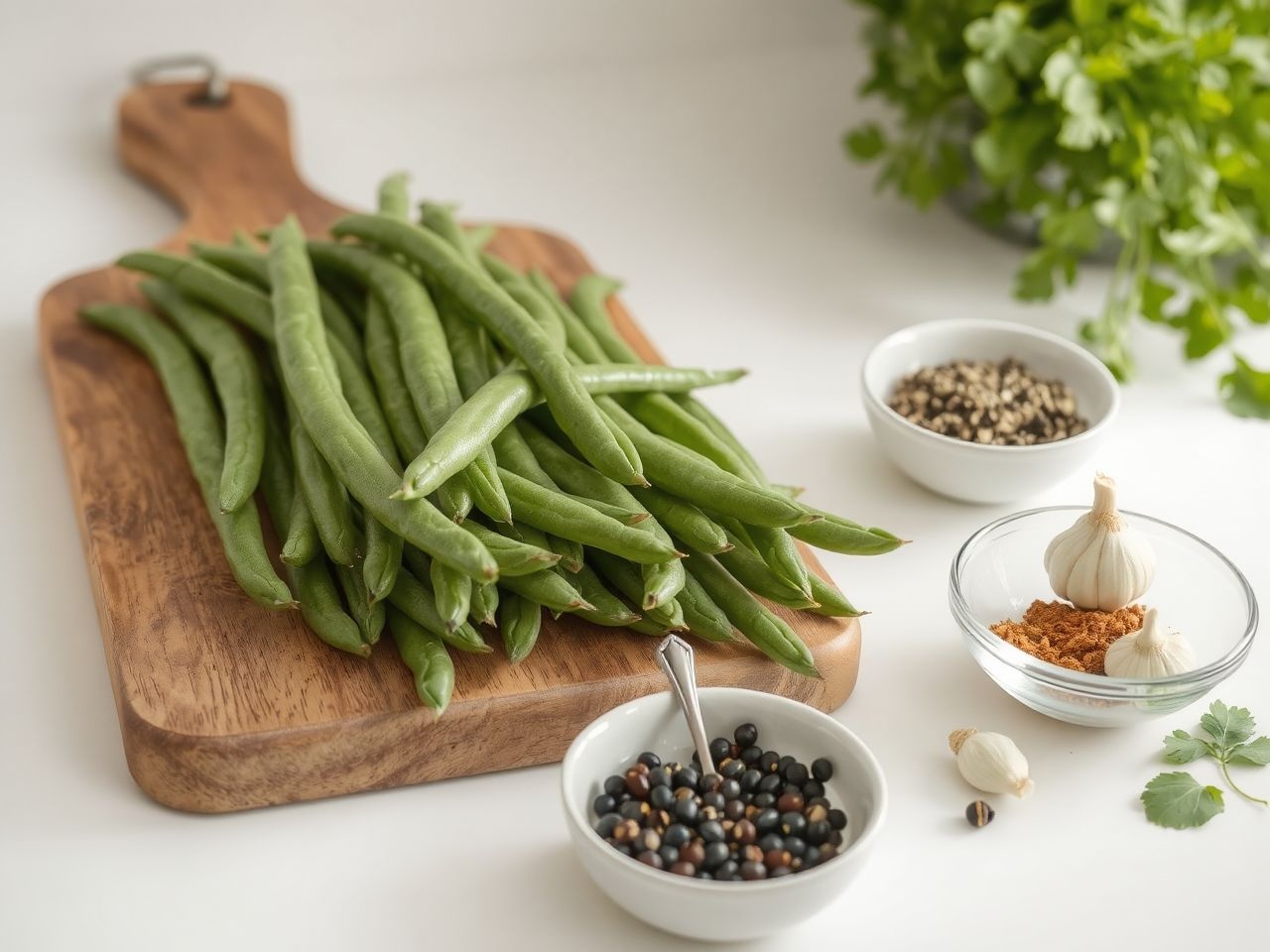 A zöldbabot fokhagymával és rozmaringgal fűszerezve érdemes készíteni.