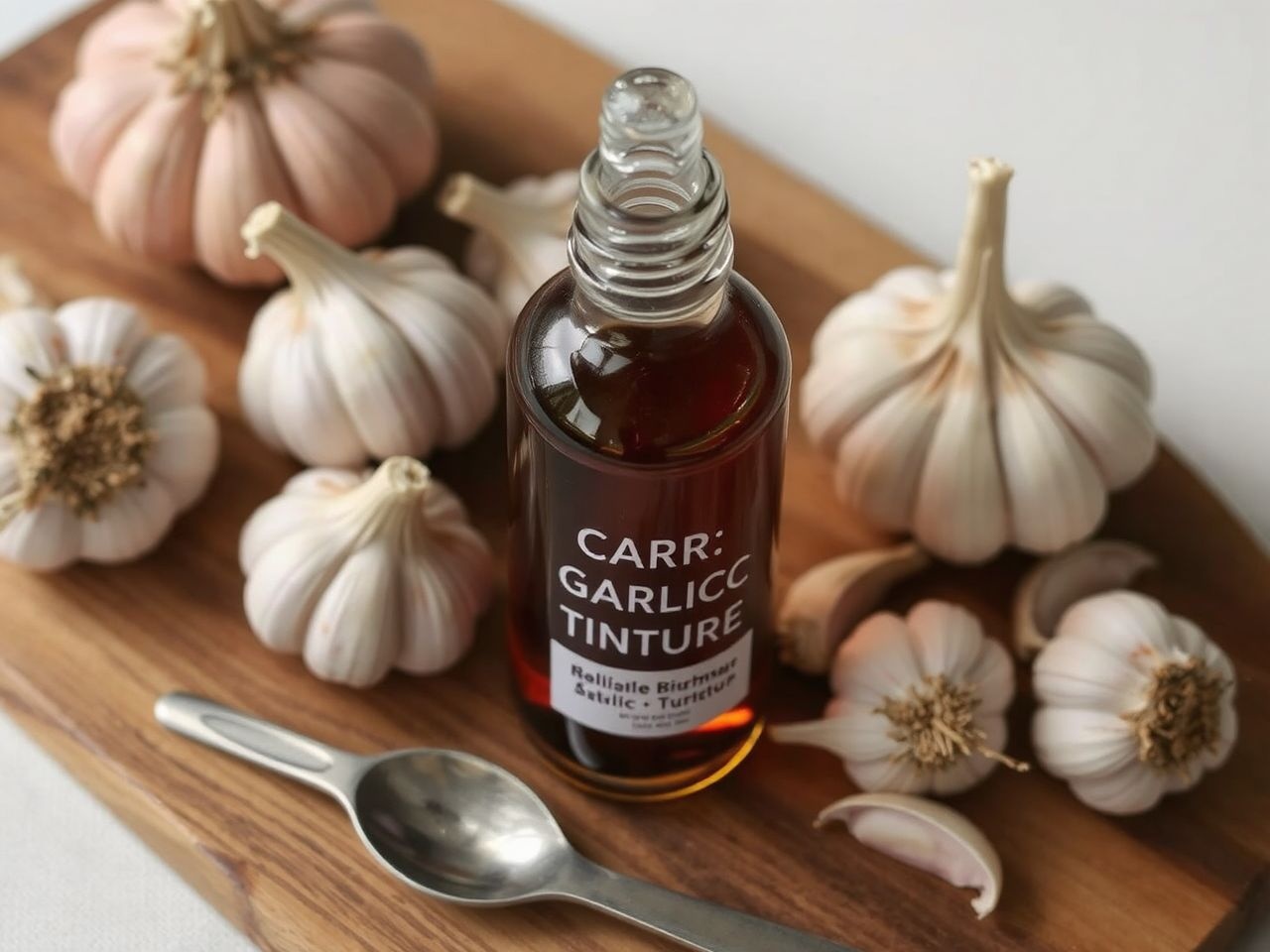 Fokhagyma tinktúrát naponta 20-30 csepp fogyassz vízzel.