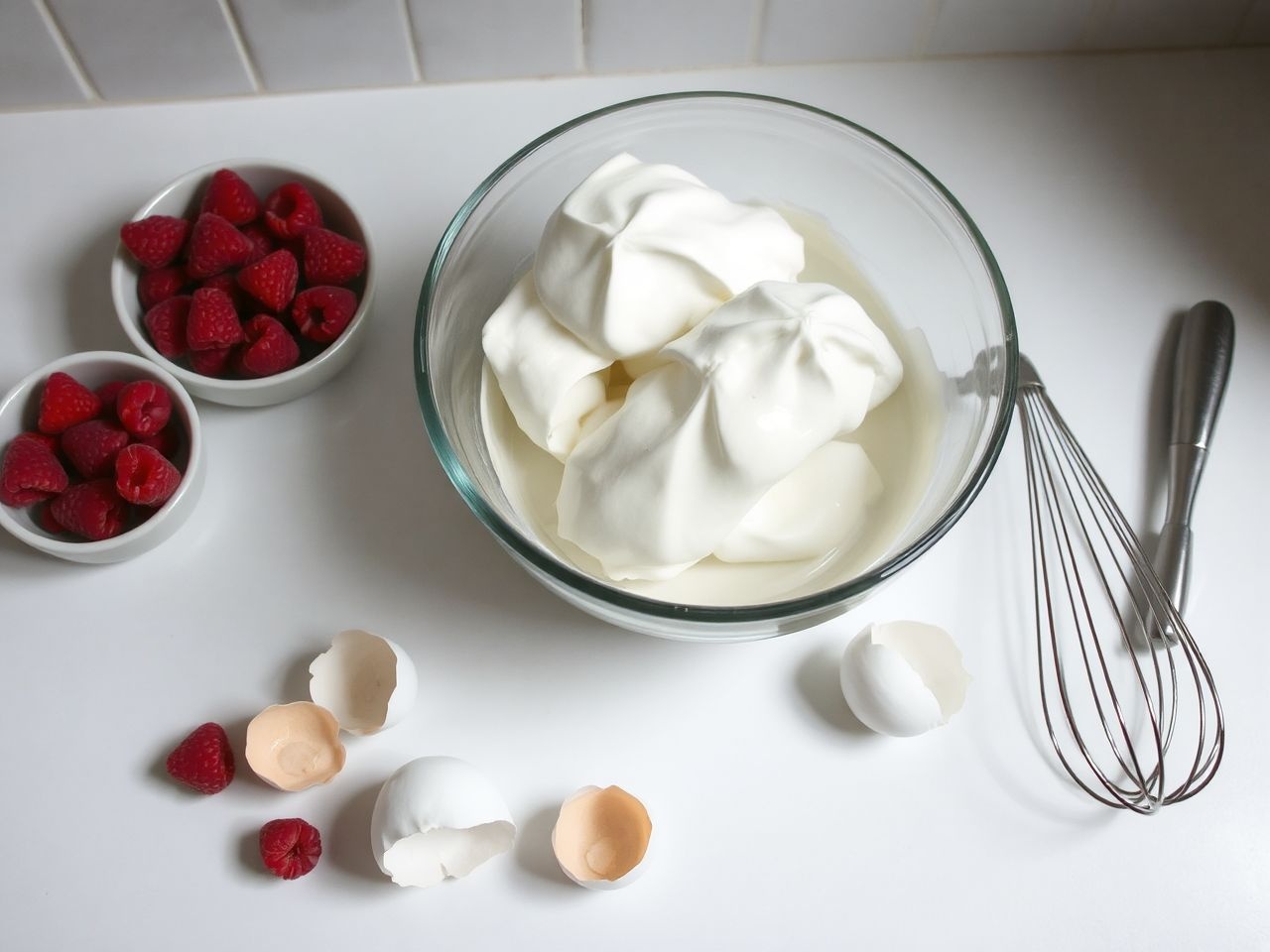 A francia meringue titka a kemény, fényes habverés.