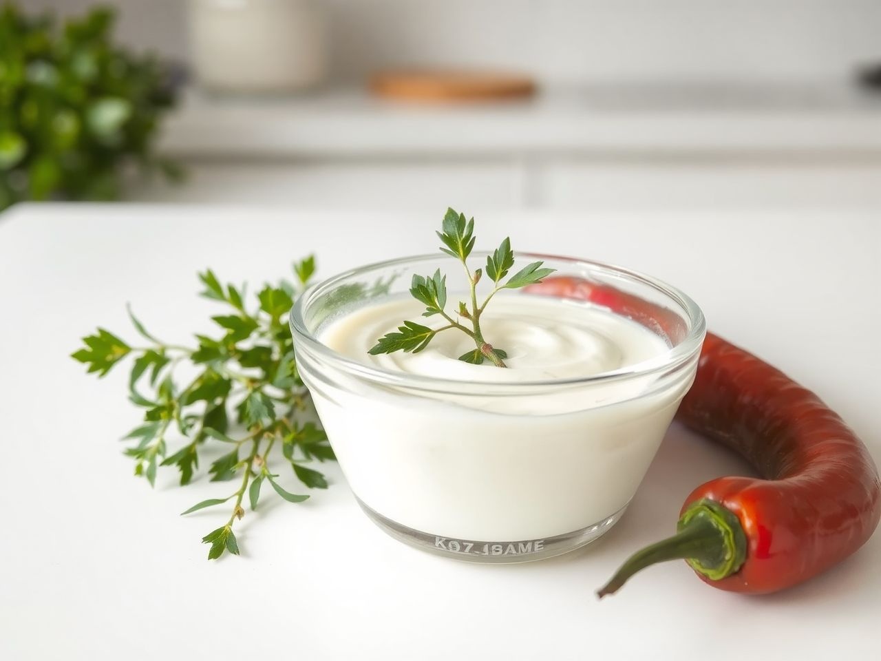 A natúr joghurt a csípős mártogatóshoz tökéletes alapanyag.