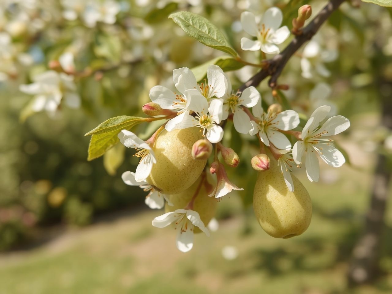 A körtefa virágai beporzás után alakulnak terméssé.